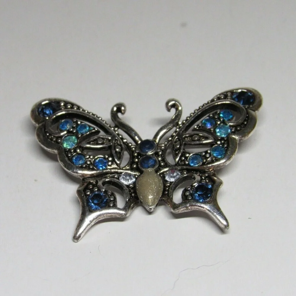Butterfly Pin Mixed Colors Rhinestone - Picture 8 of 8